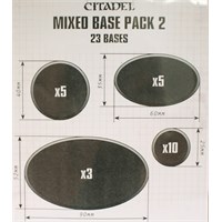 Citadel Mixed Base Pack 2 - 23 stk baser Round 25+40 mm, Oval 60x35+90x52mm